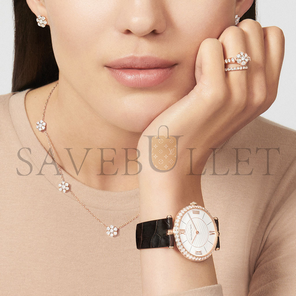 V*N CL*F arpels fleurette necklace, 5 flowers vcarpebe00